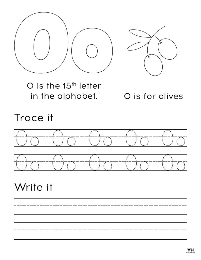 Letter O Worksheets 50 FREE Printables Printabulls