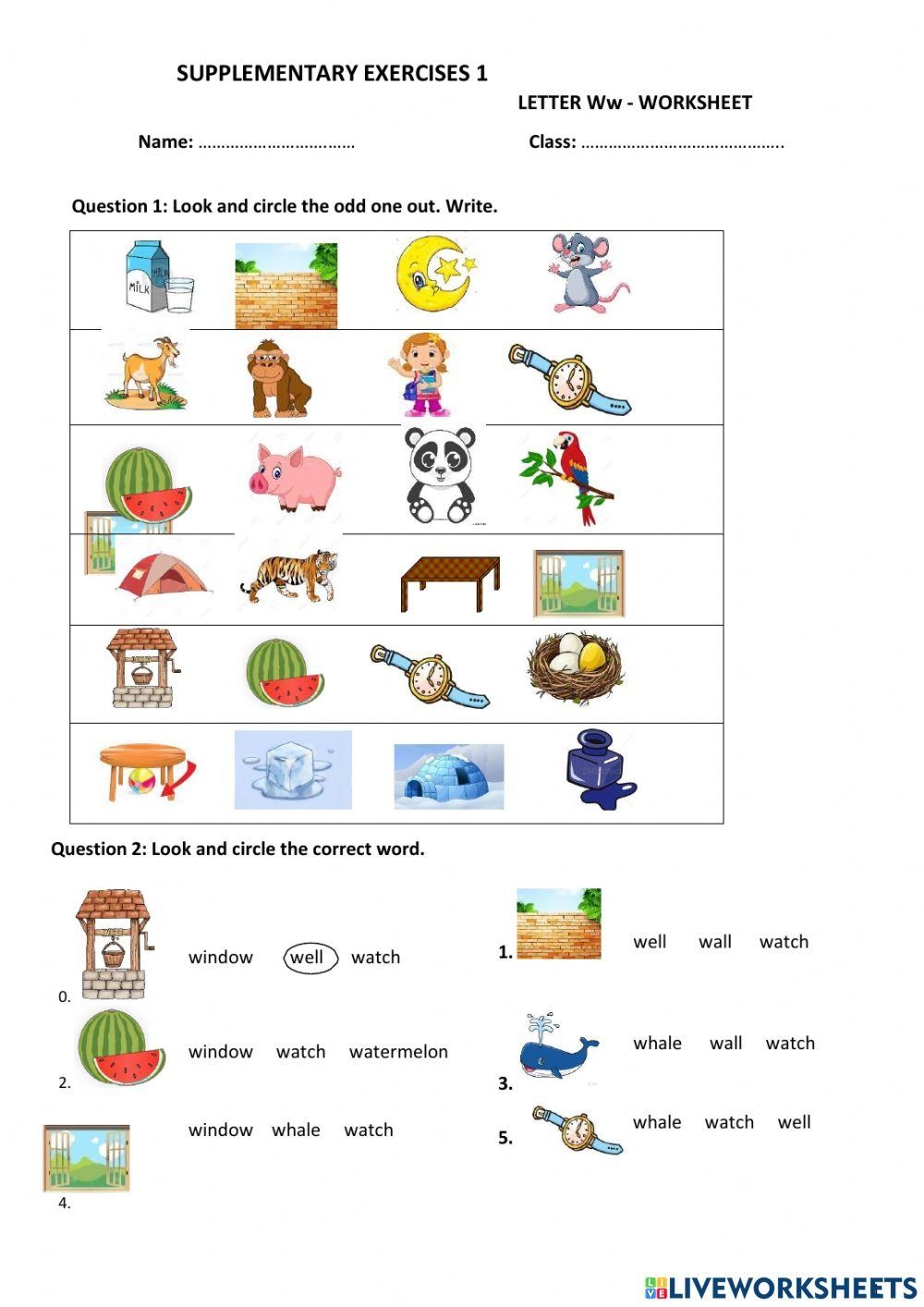 Letter W English As A Second Language ESL Worksheet Live Worksheets Library Letter W English As A Second Language ESL Worksheet Live Worksheets Library