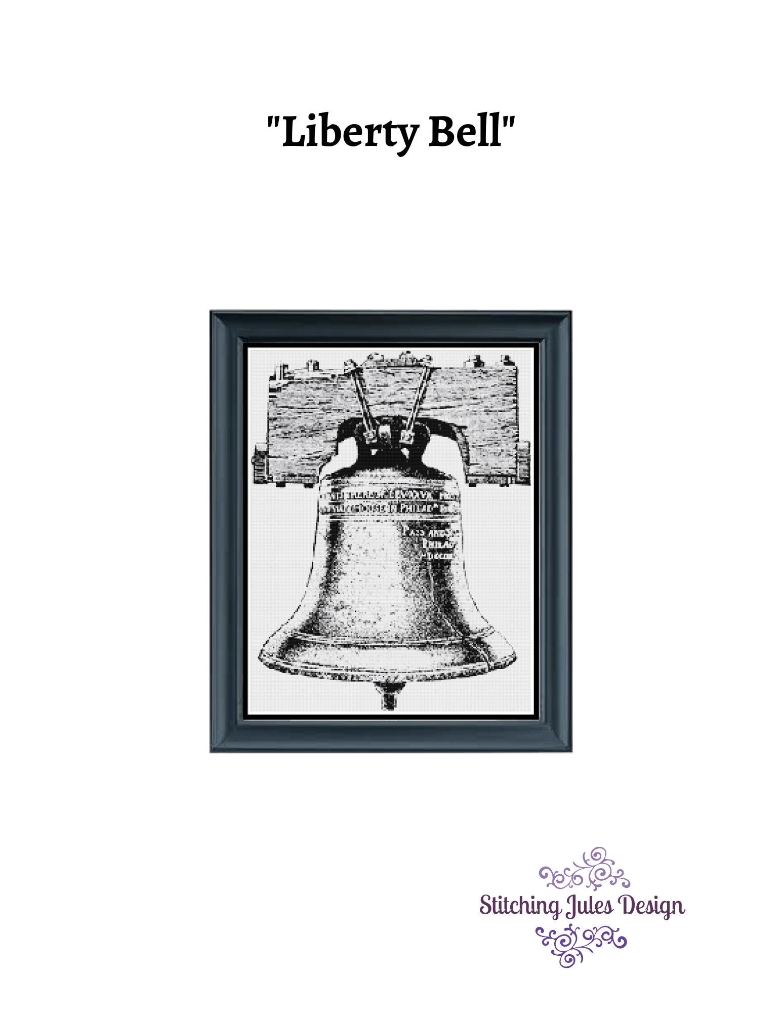 Liberty Bell Cross Stitch Pattern American Revolution Icon PDF Download Etsy