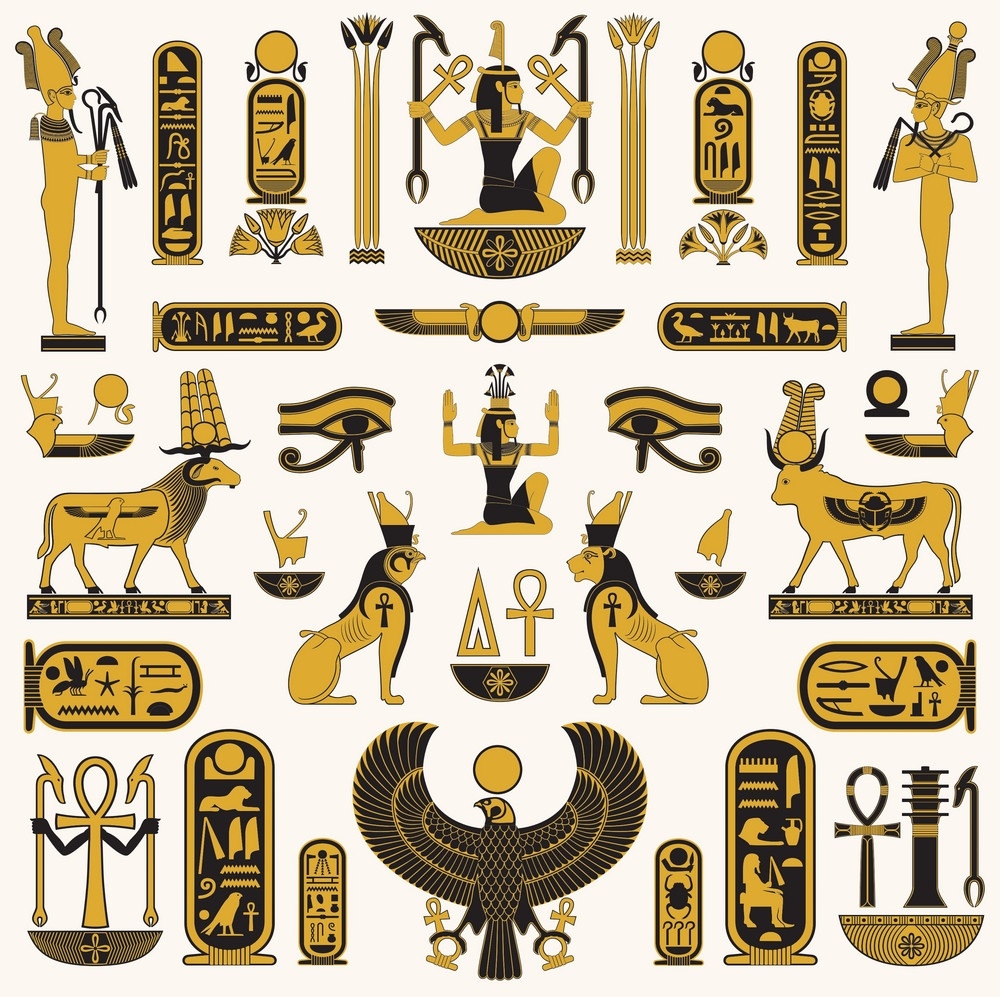 non egyptian hieroglyph patterns