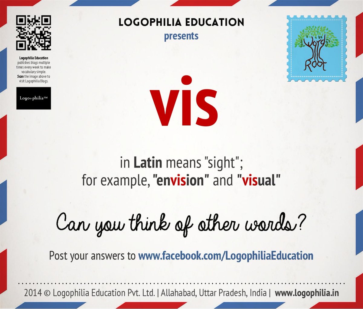 Logophilia Education On X Root Of The Day Vis Latin sight E g Envision Visual Etc Can You Think Of Another Derivative From This Logophilia Https t co i8L9JF0uuz X