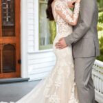 Long Sleeved Floral Patterned Wedding Gown Martina Liana Wedding Dresses