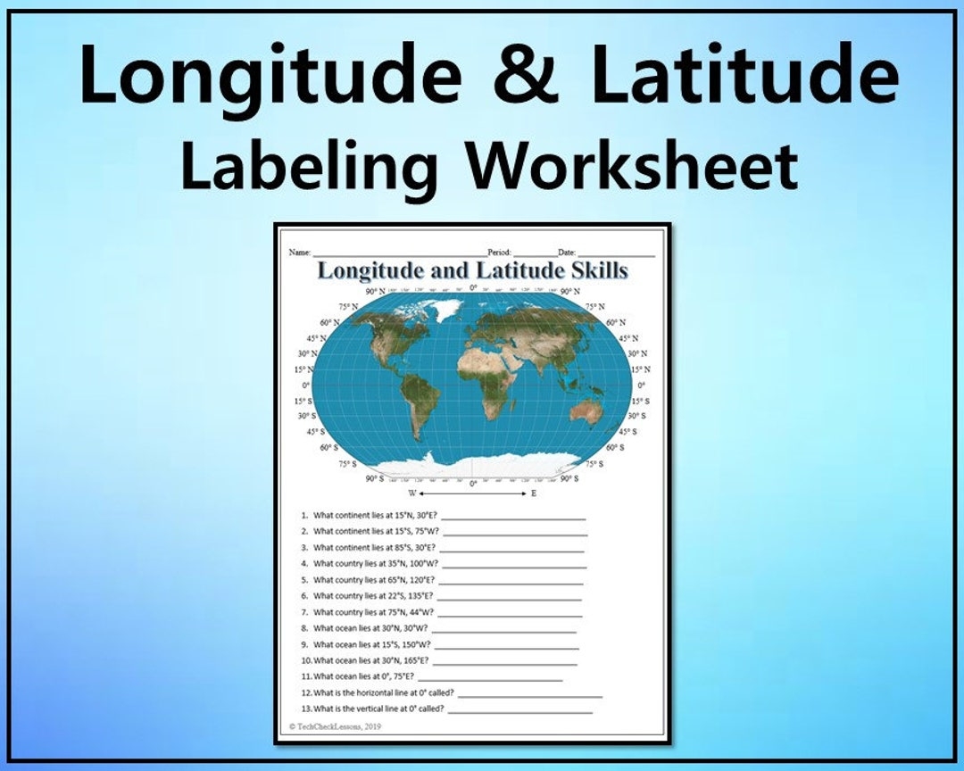longitude and latitude worksheet longitude and latitude worksheet