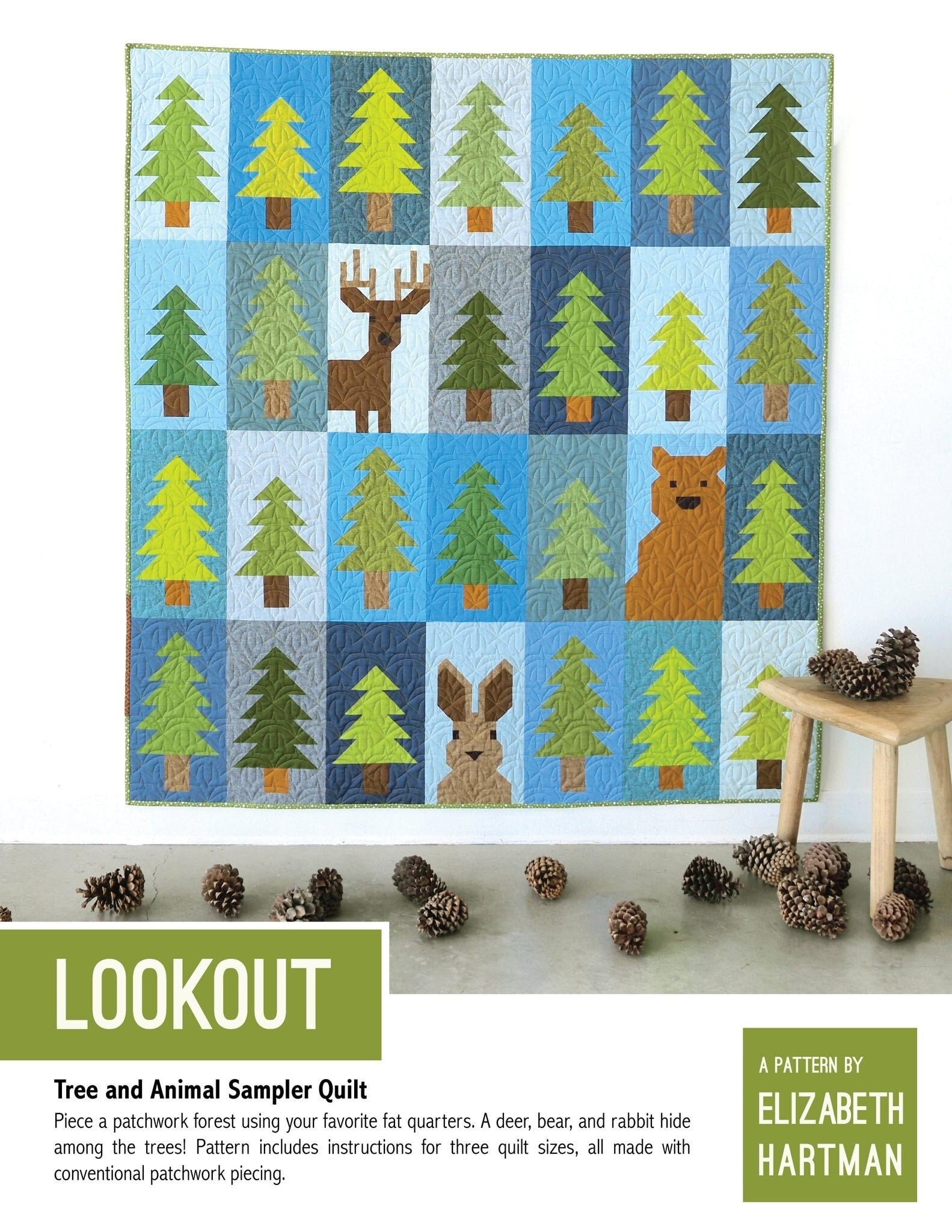 Lookout Quilt Pattern By Elizabeth Hartman Includes 3 Sizes Etsy de