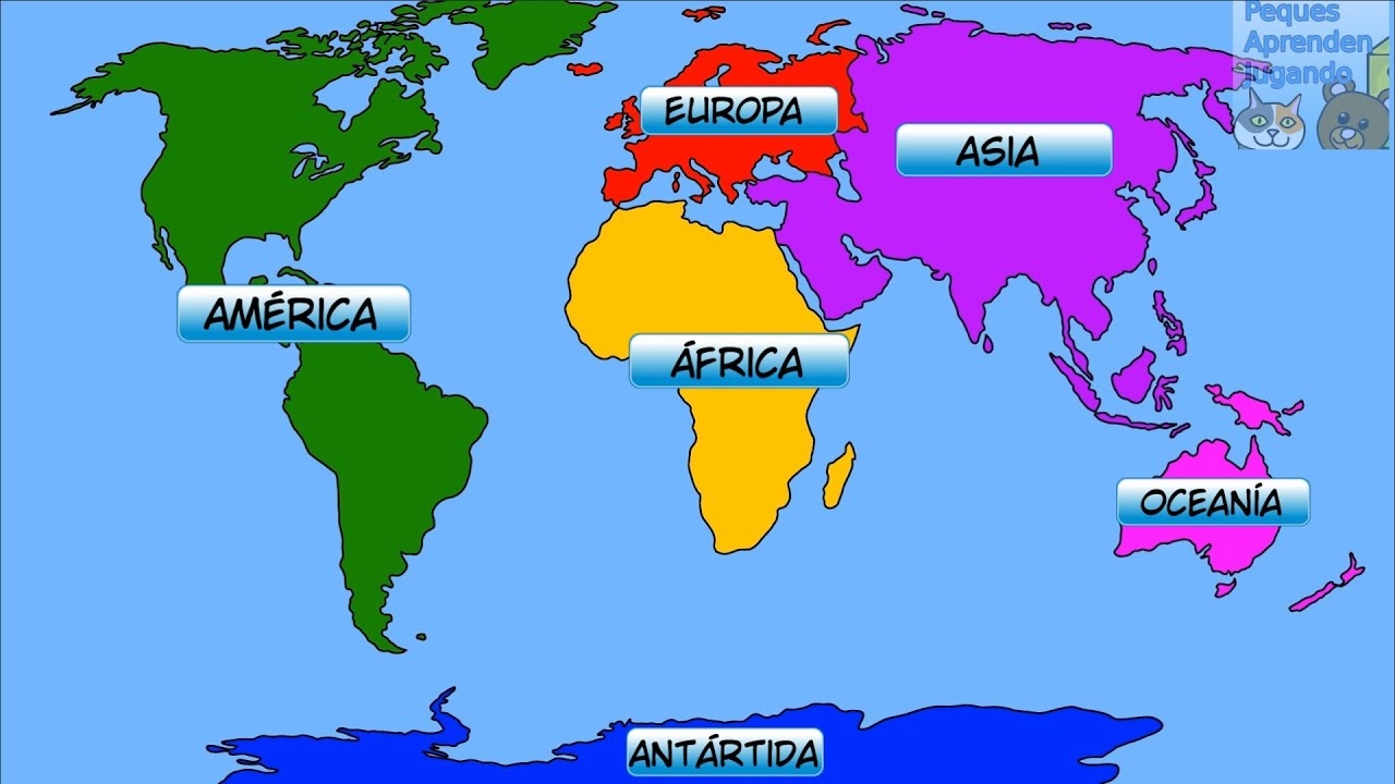 Los Continentes Y Oc anos Para Ni os Video De Peques Aprenden Jugando YouTube