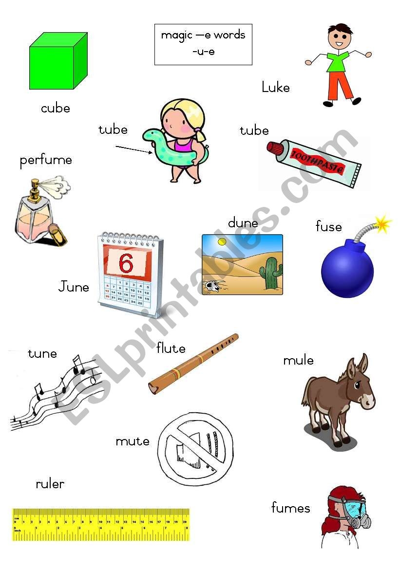 Magic E Words Long U ESL Worksheet By Joeyb1 Magic E Words Long U ESL Worksheet By Joeyb1