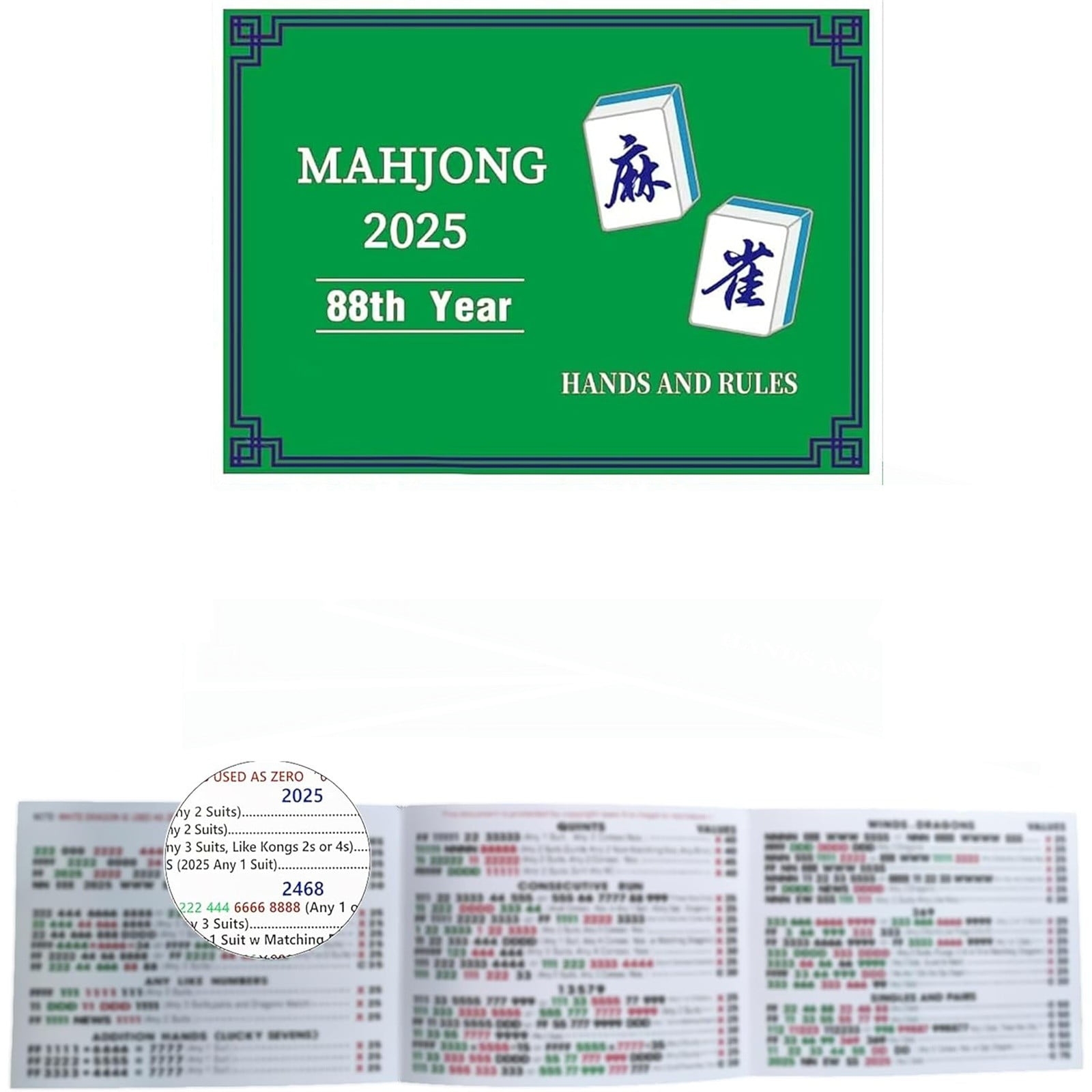 Mahjong 2025 Mahjong Cards Official Standard Hands Recreational Play For Beginners Learn The Game Walmart ca