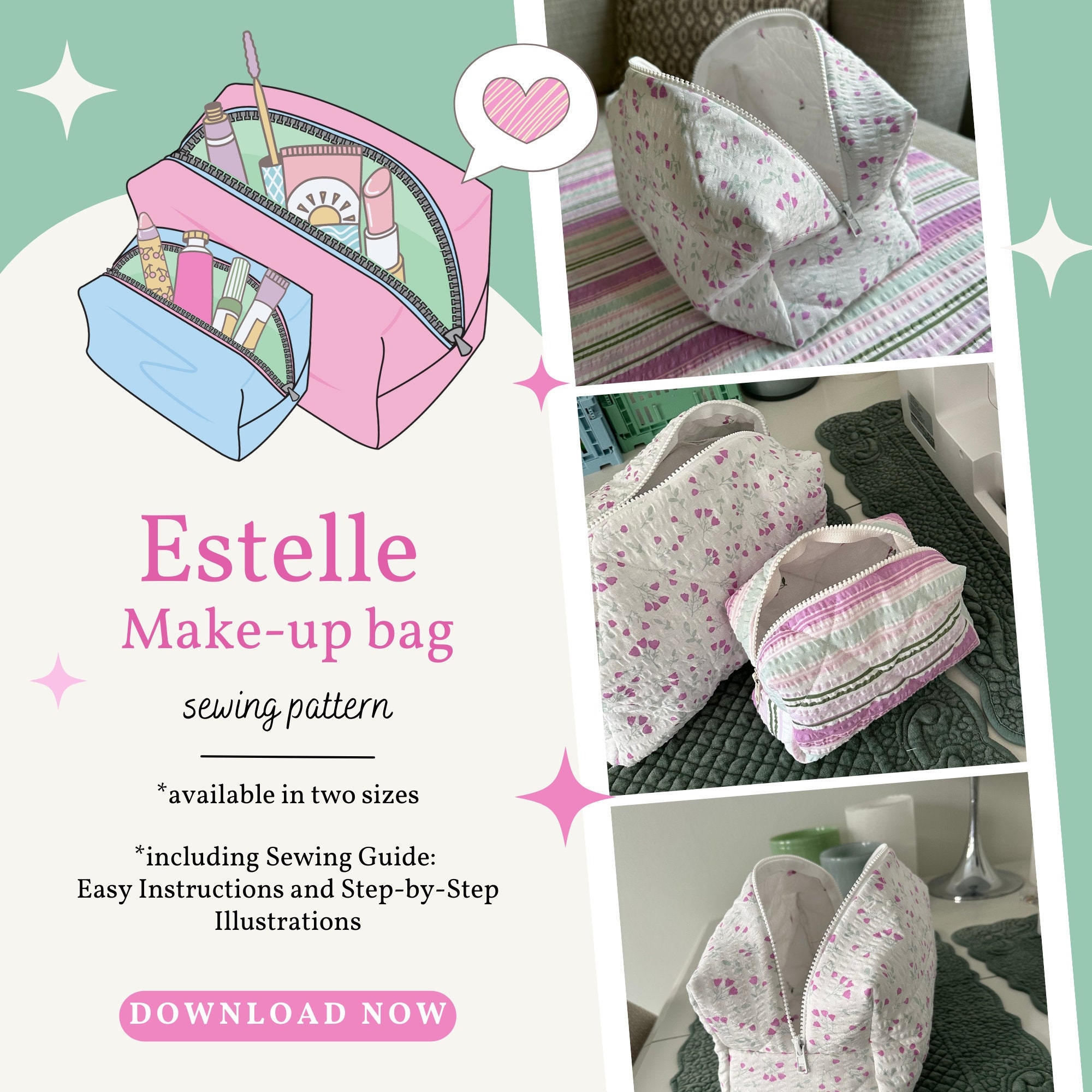 Makeup Bag Sewing Template Makeup Bag Sewing Pattern Patterns For Less