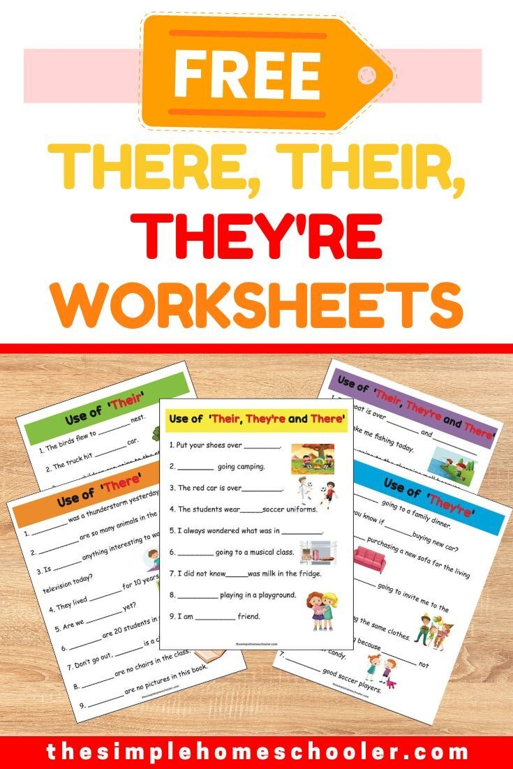 Mastering There Their And They re Free Worksheet Packet The Simple Homeschooler