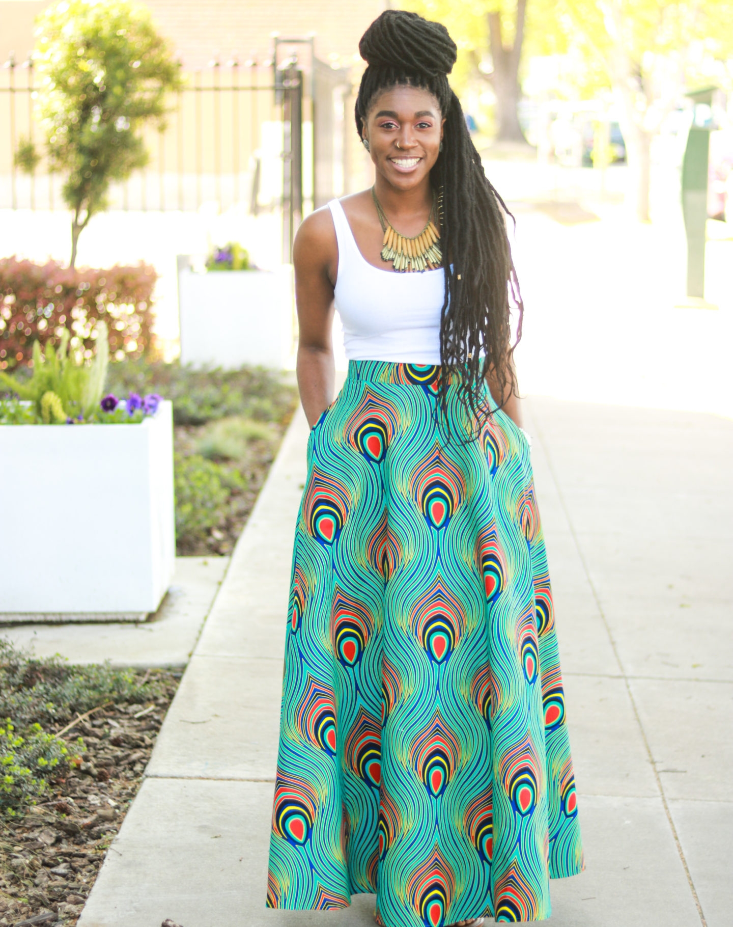 Maxi Circle Skirt Flowy Maxi Skirt Sewing Pattern Diy Flowy Maxi Skirt Flowy Skirt With Pockets