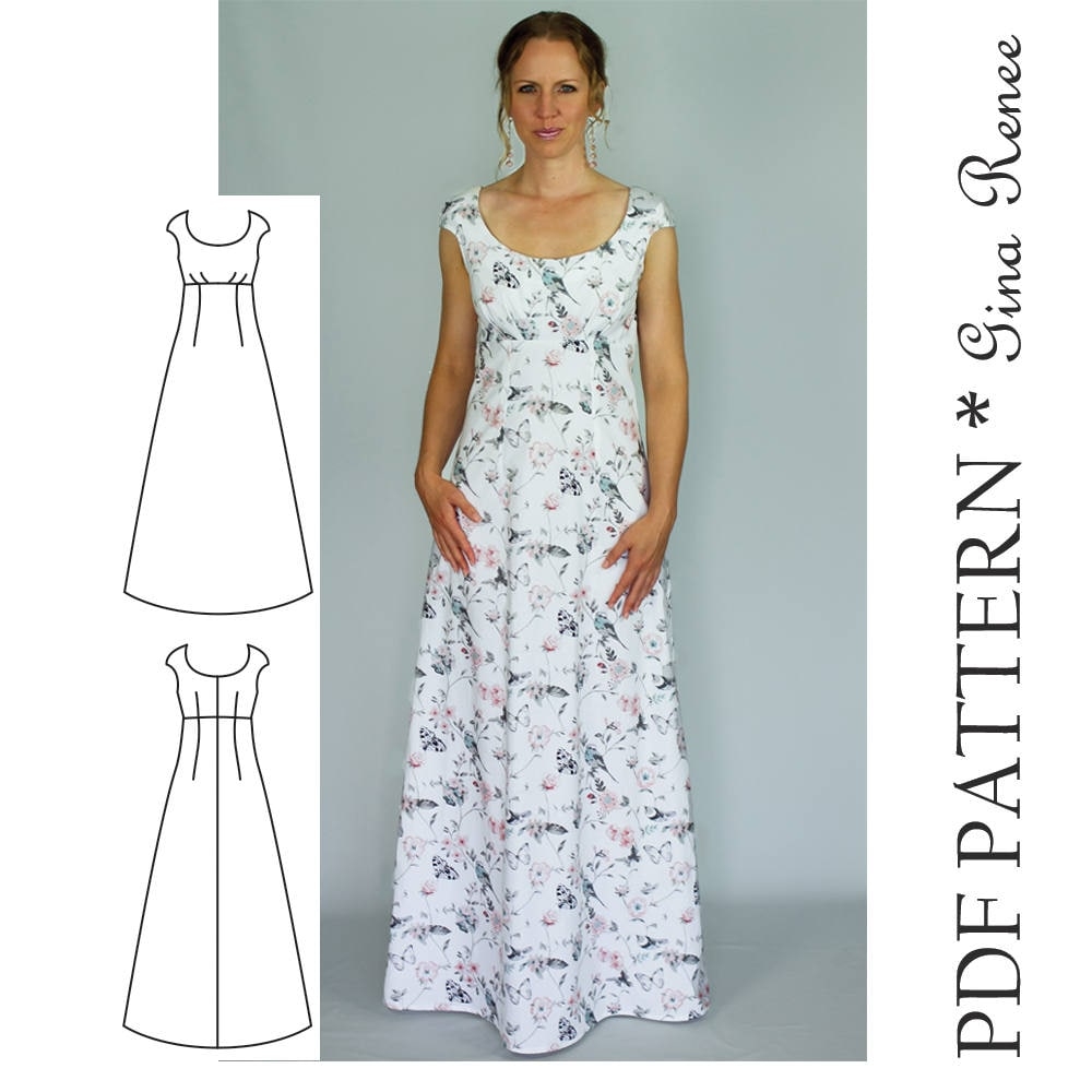 Maxi Dress Sewing PDF Pattern Womens Maxi Dress Pattern Maxi Dress Patterns For Women Etsy