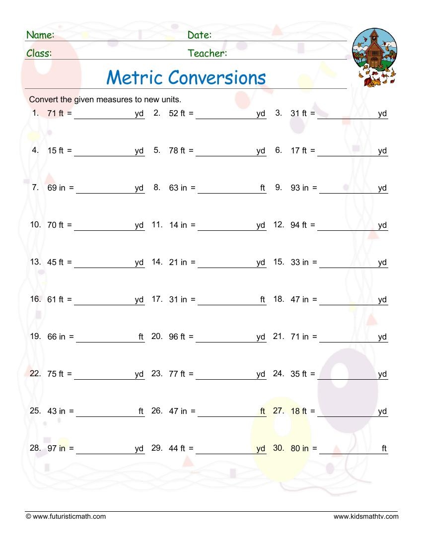 conversion of metric system worksheet conversion of metric system worksheet