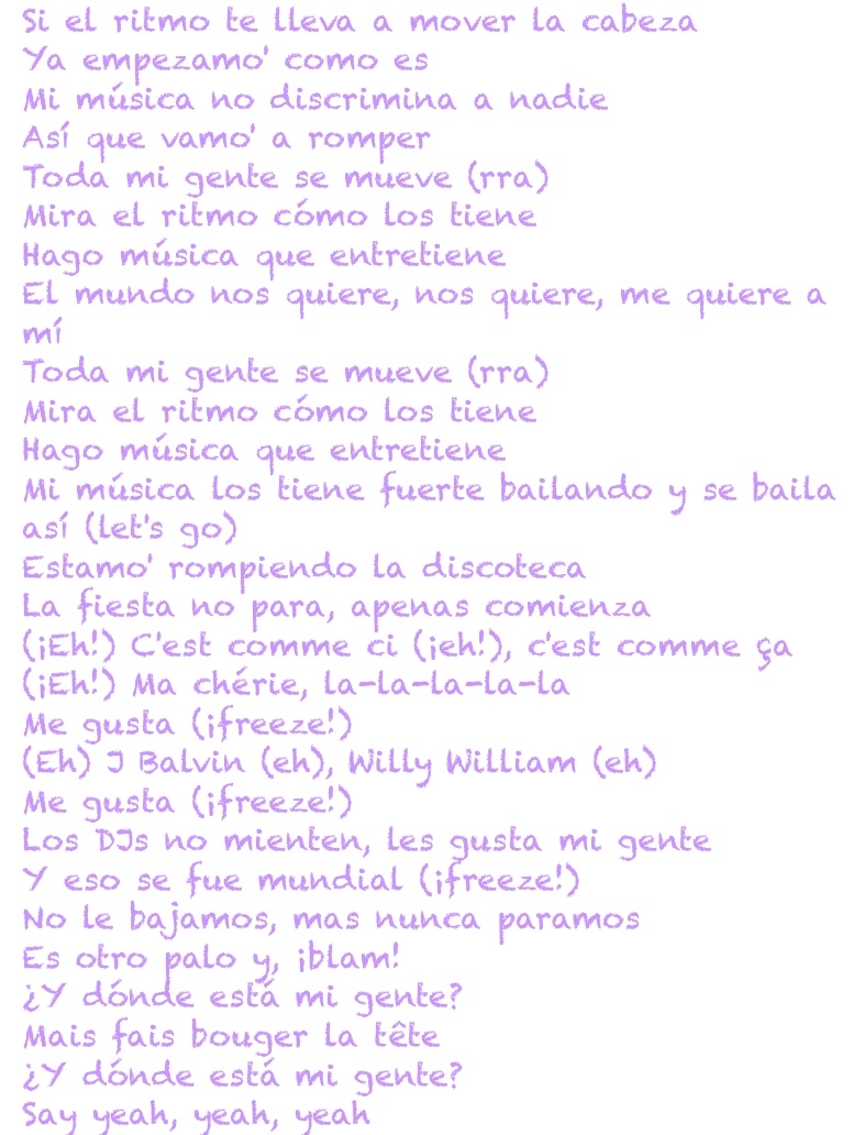 Mi Gente J Balvin W1lly William Lyrics Notability Gallery