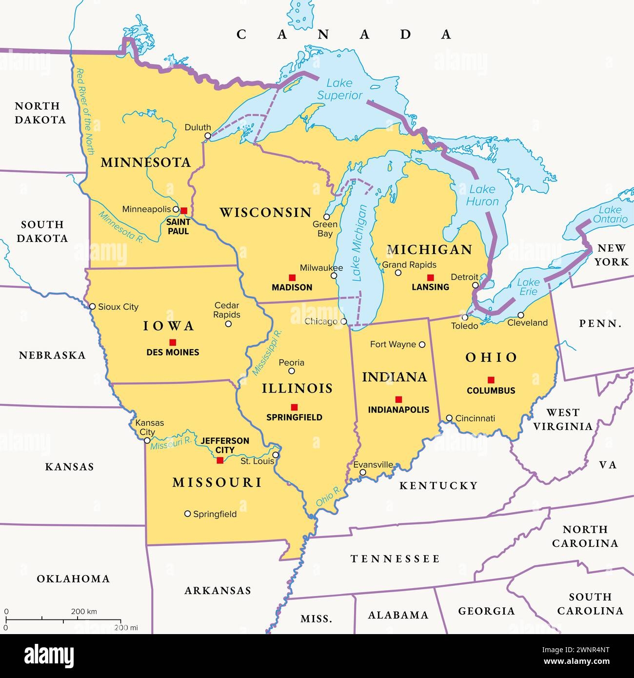 Midwest Map Hi res Stock Photography And Images Alamy Midwest Map Hi res Stock Photography And Images Alamy