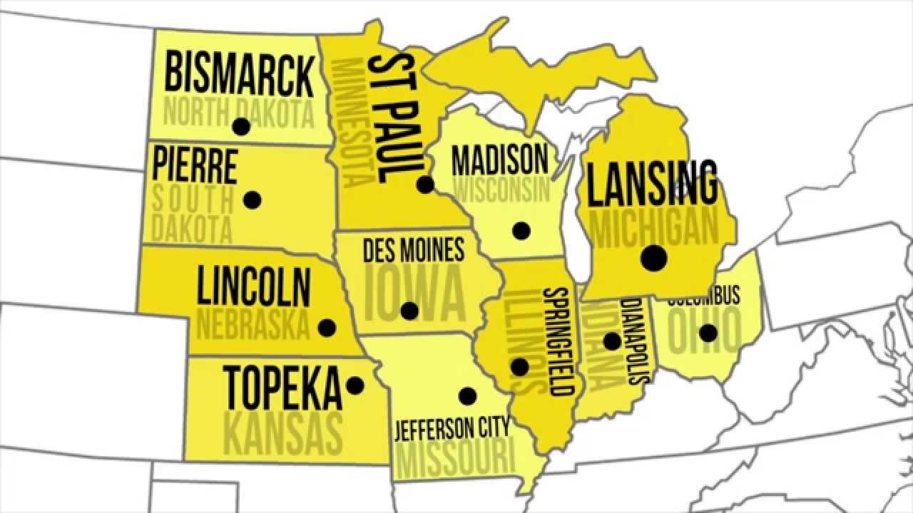 Midwestern Capitals States YouTube