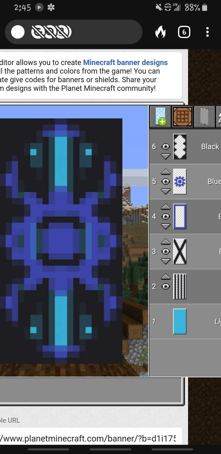 Minecraft Banner Design In Blue