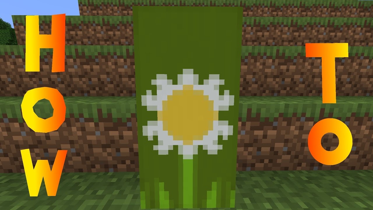 Minecraft How To Make A Daisy Flower Banner Tutorial YouTube