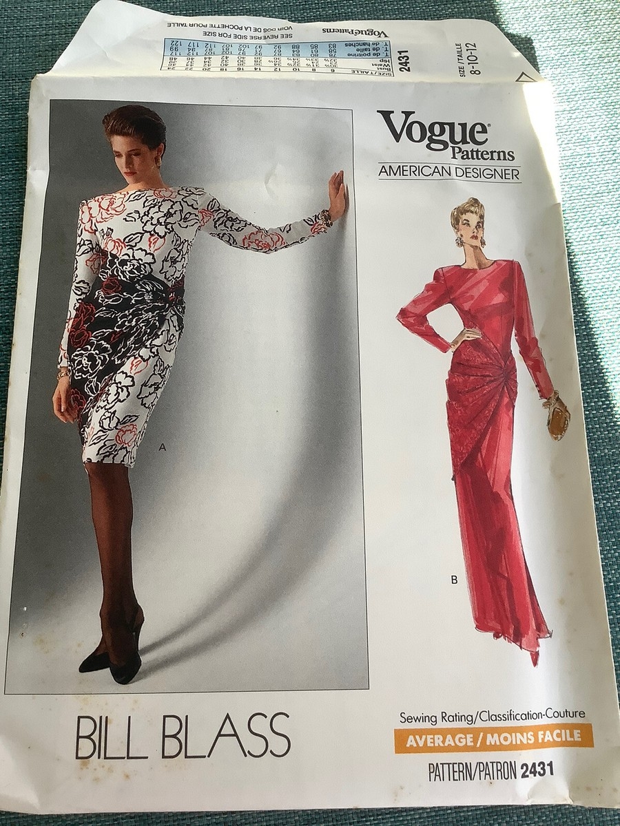 Misses Dress Bill Blass Pattern Sze 8 10 12 Vogue 2431 UNCUT C1990 Vintage EBay Misses Dress Bill Blass Pattern Sze 8 10 12 Vogue 2431 UNCUT C1990 Vintage EBay