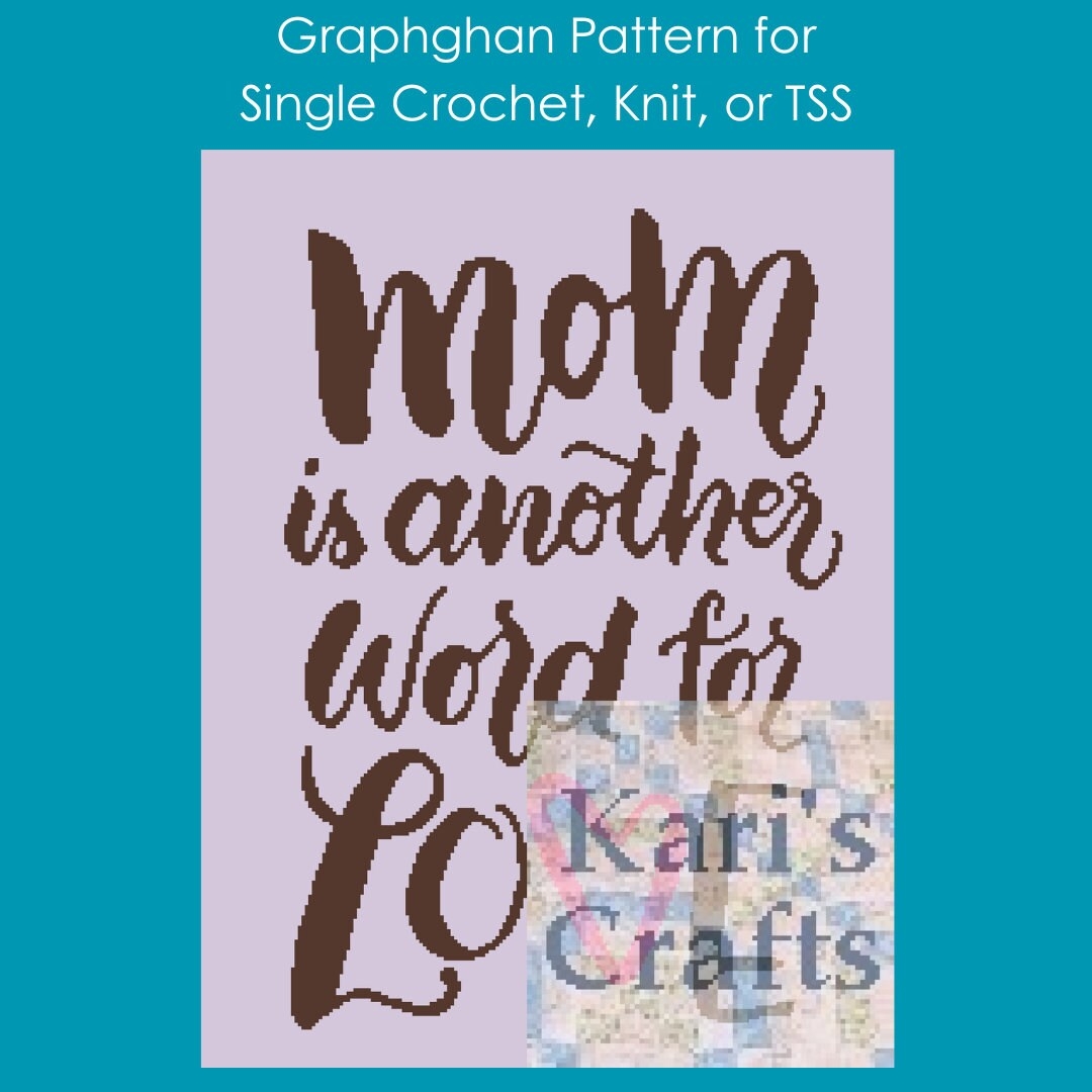 Mom Another Word For Love Afghan Pattern Single Crochet Knit Or TSS digital Download Etsy UK Mom Another Word For Love Afghan Pattern Single Crochet Knit Or TSS digital Download Etsy UK