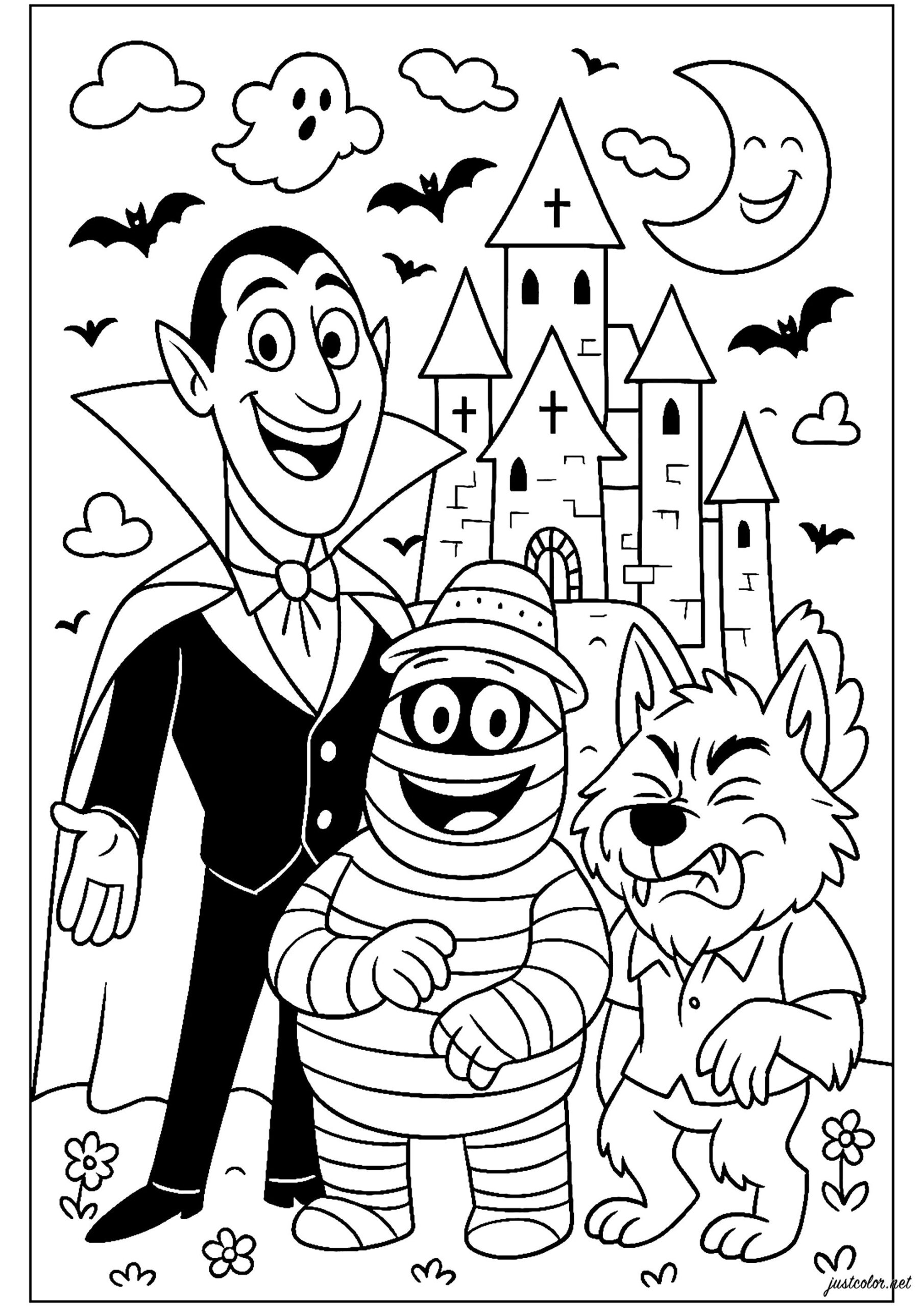 free printable coloring sheets halloween