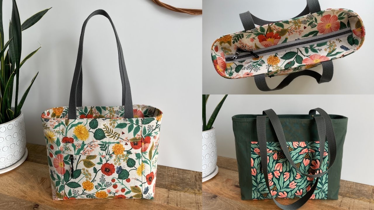 MONTANA TOTE Learn How To Sew This Stylish Everyday Bag Featuring A Unique Zipper Closure YouTube