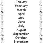 Months Of The Year Printable Chart FREE Printable Worksheets