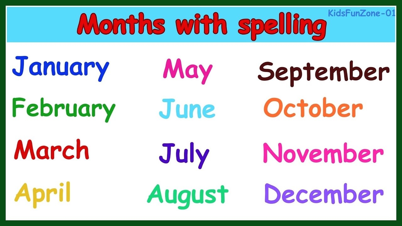 spelling of the months