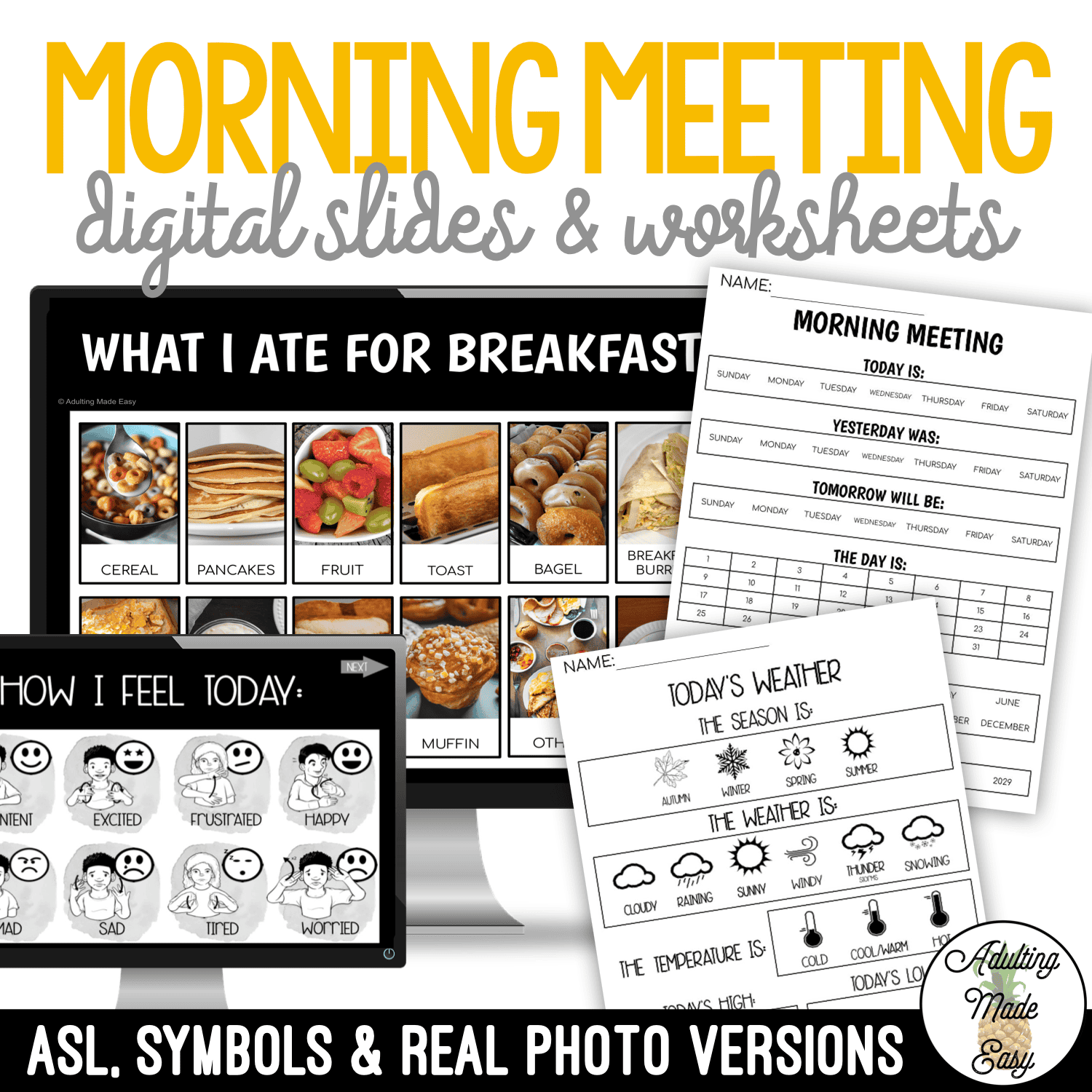 Morning Meeting Interactive Slides Activities And Worksheets Morning Meeting Interactive Slides Activities And Worksheets