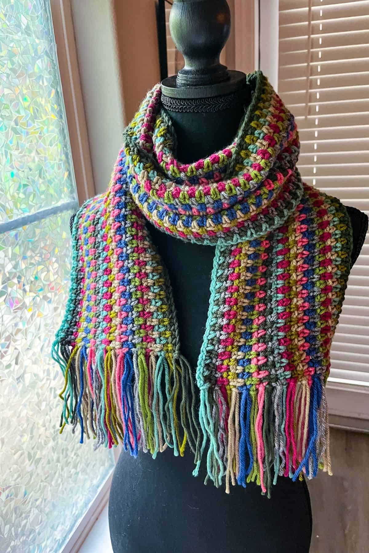 Moss Stitch Crochet Scarf Pattern Thecaffeinatedsnail