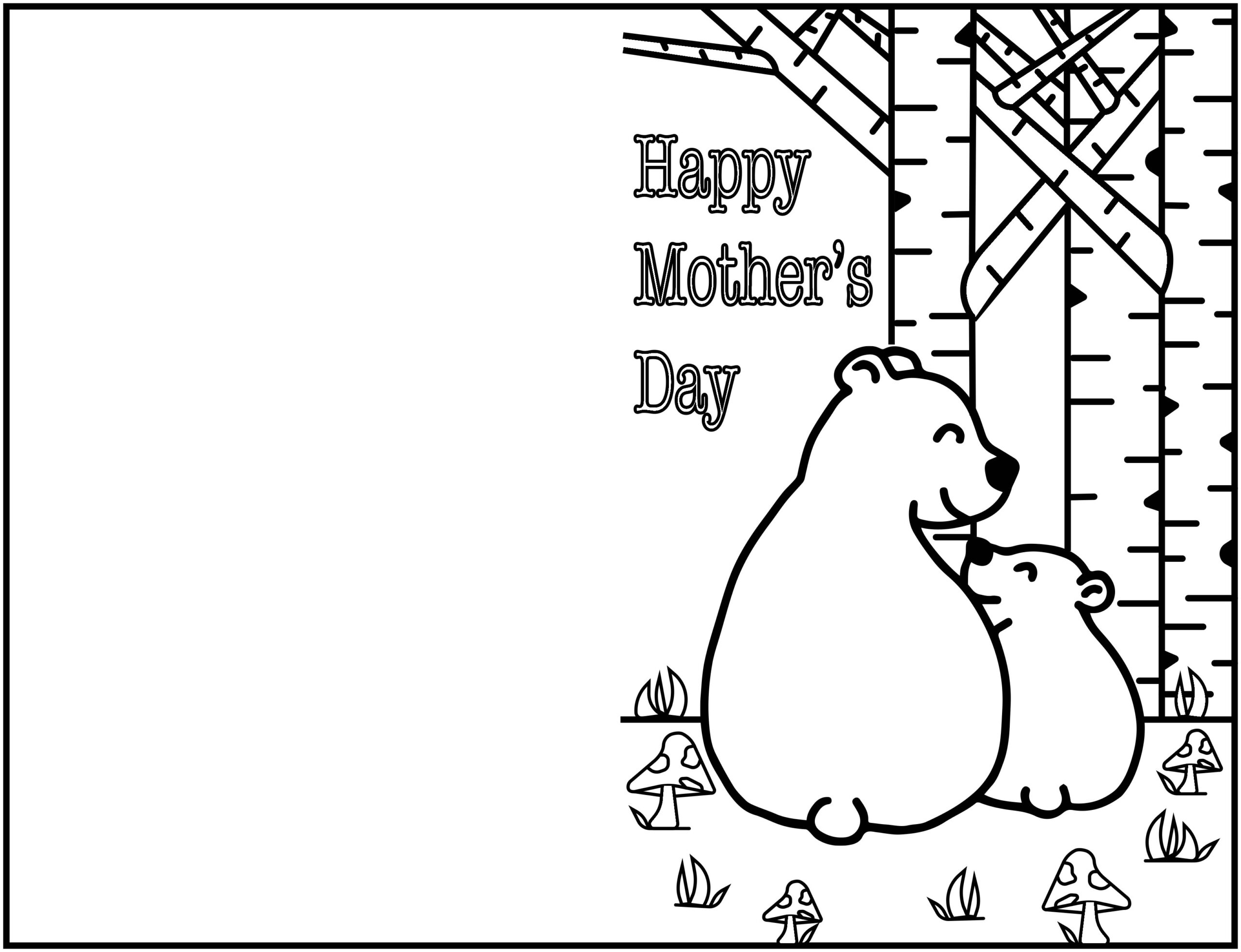 Mother s Day Coloring Cards Mother s Day Coloring Cards