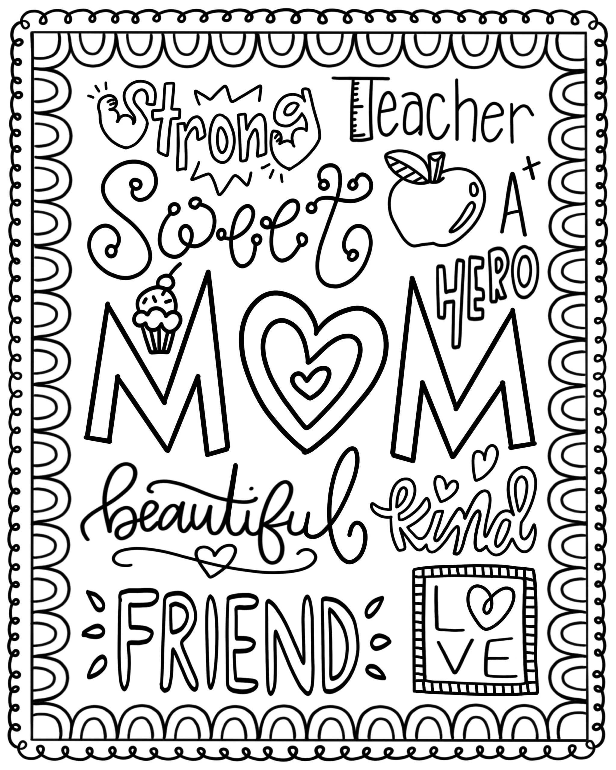 mothers day coloring sheets