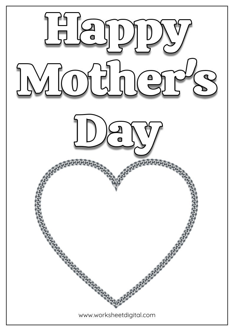 colouring pages for mother's day