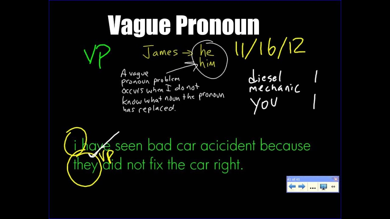 MUGS Rules Vague Pronoun YouTube