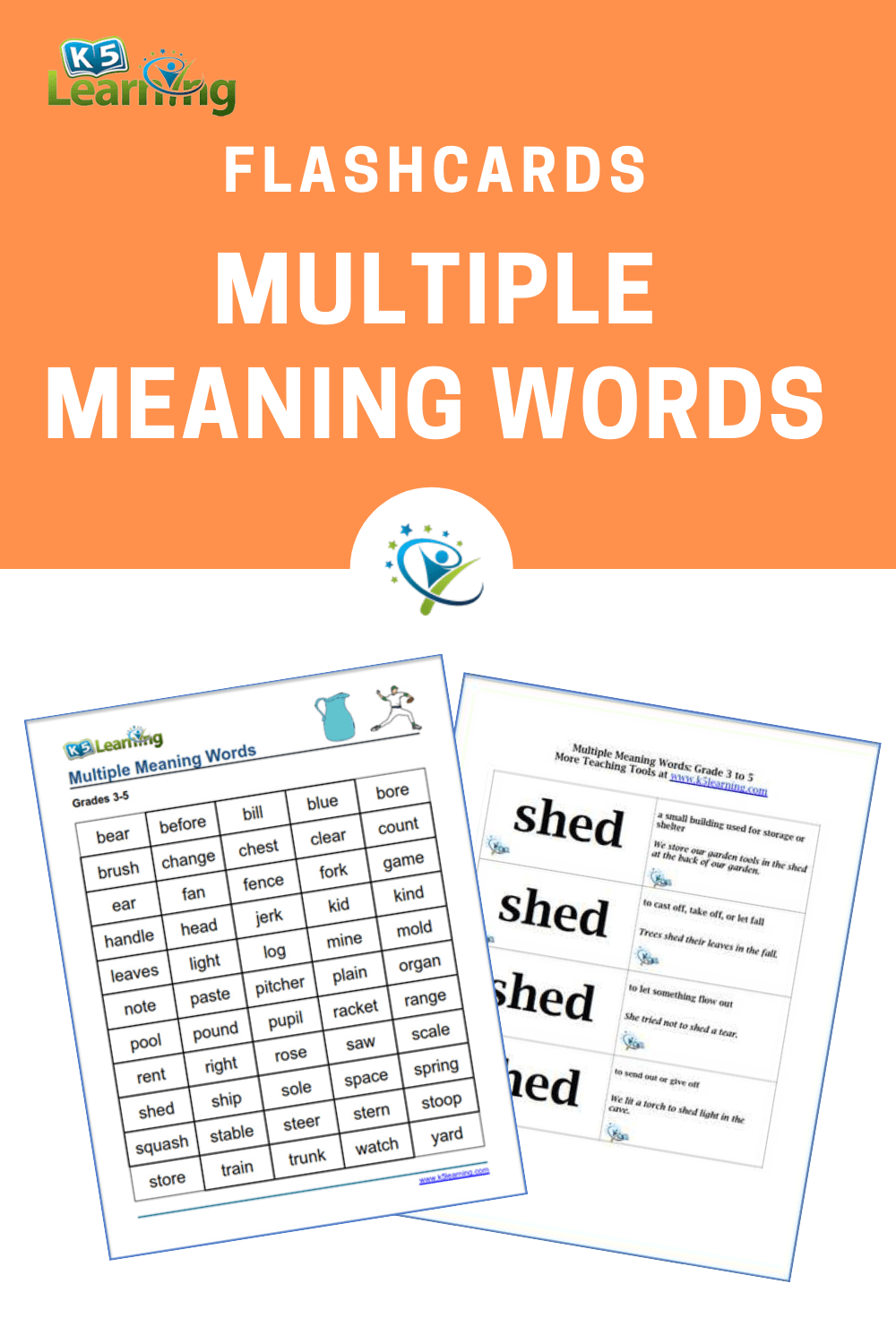 Multiple Meaning Words Flashcards For Grade 3 To 5 Students K5 Learning Multiple Meaning Words Flashcards For Grade 3 To 5 Students K5 Learning