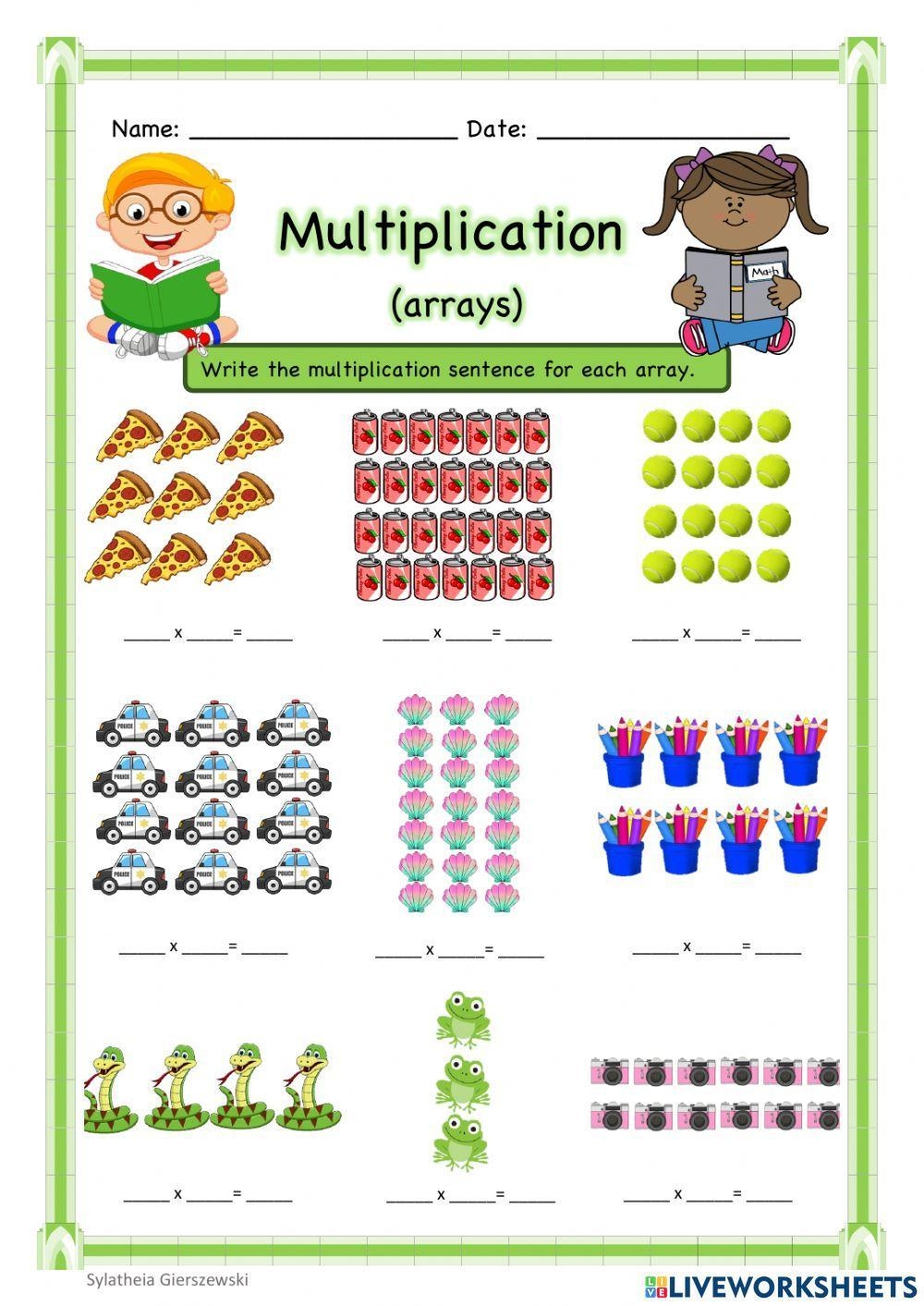 Multiplication arrays Interactive Worksheet Live Worksheets Worksheets Library Multiplication arrays Interactive Worksheet Live Worksheets Worksheets Library