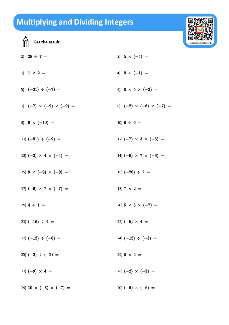 Multiplying And Dividing Integers Worksheets Worksheets Library Multiplying And Dividing Integers Worksheets Worksheets Library