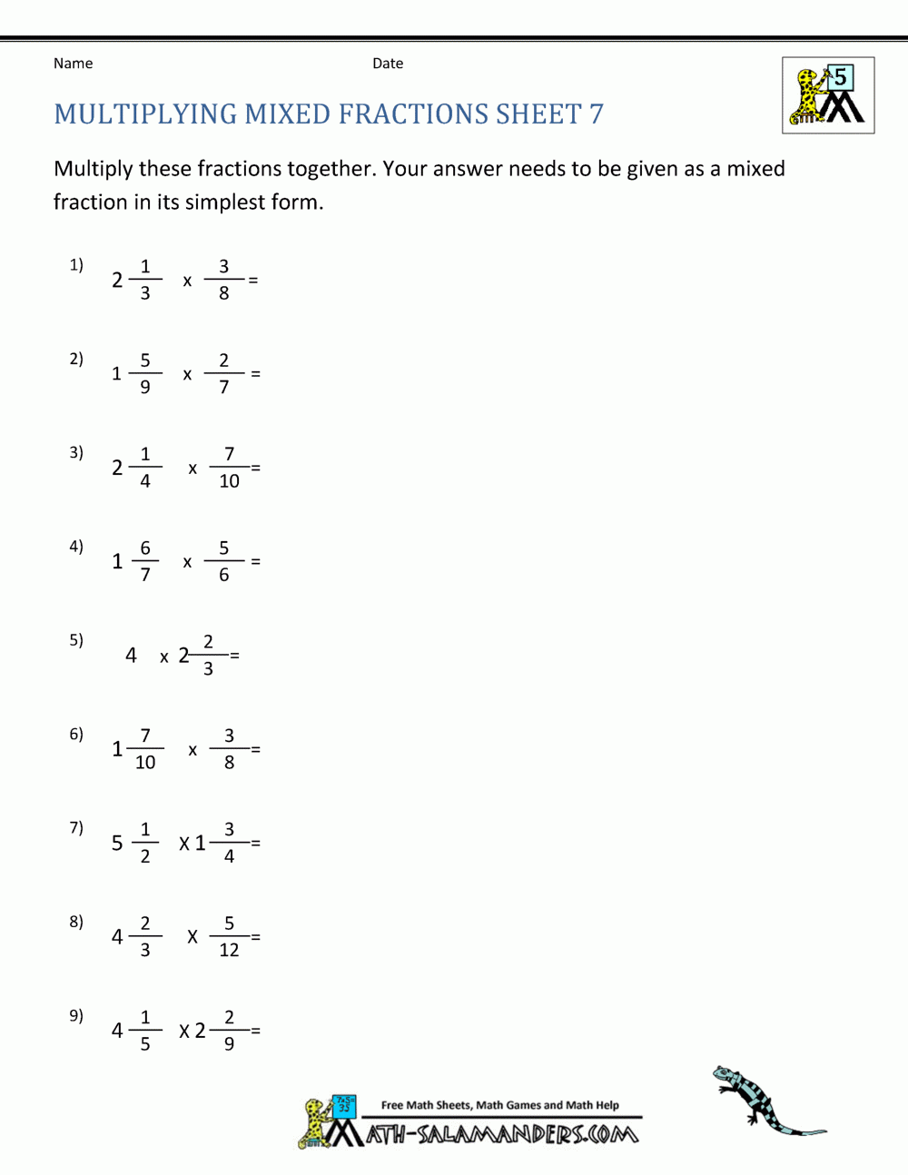 multiplication of fractions worksheets multiplication of fractions worksheets