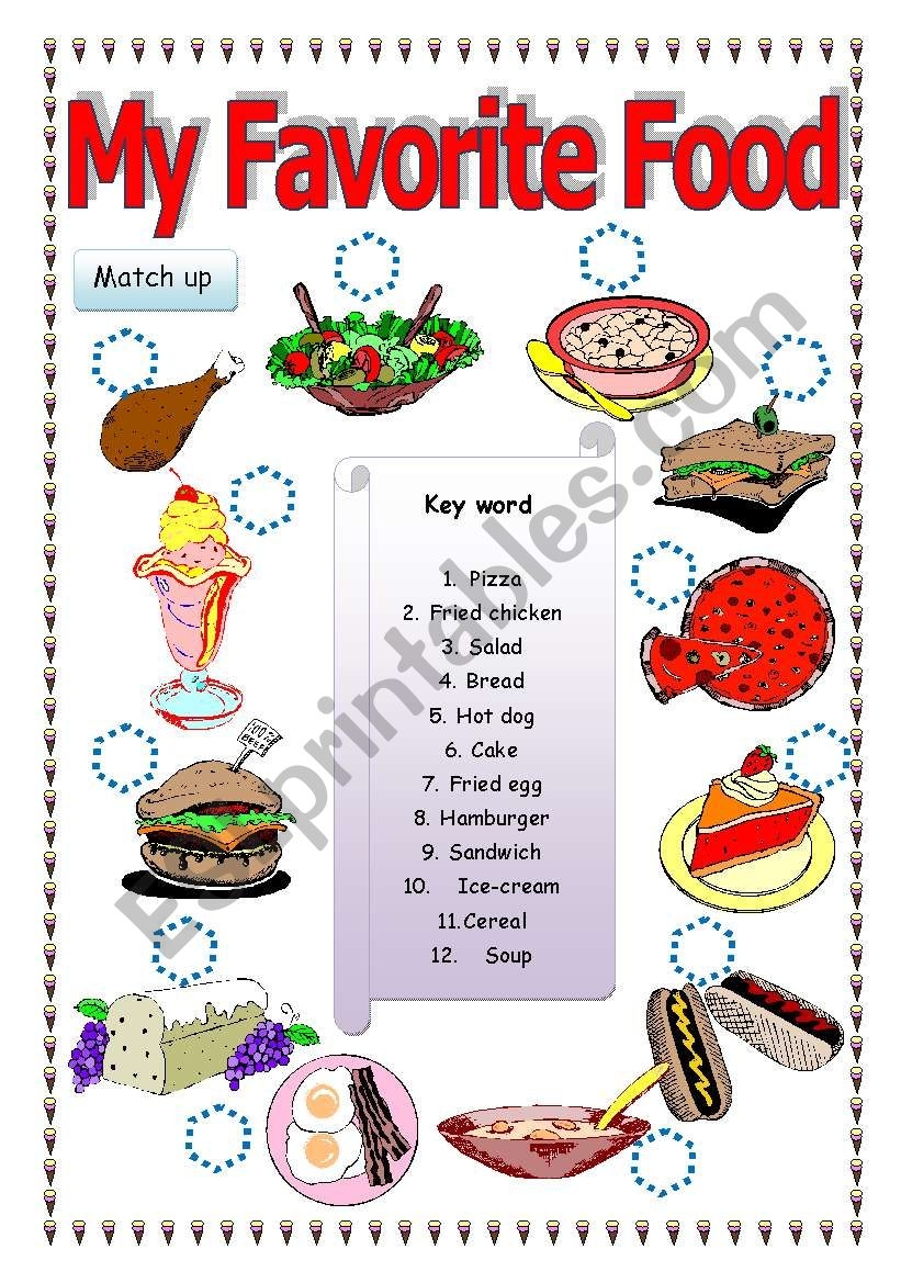 My Favorite Food ESL Worksheet By Saifonduan My Favorite Food ESL Worksheet By Saifonduan