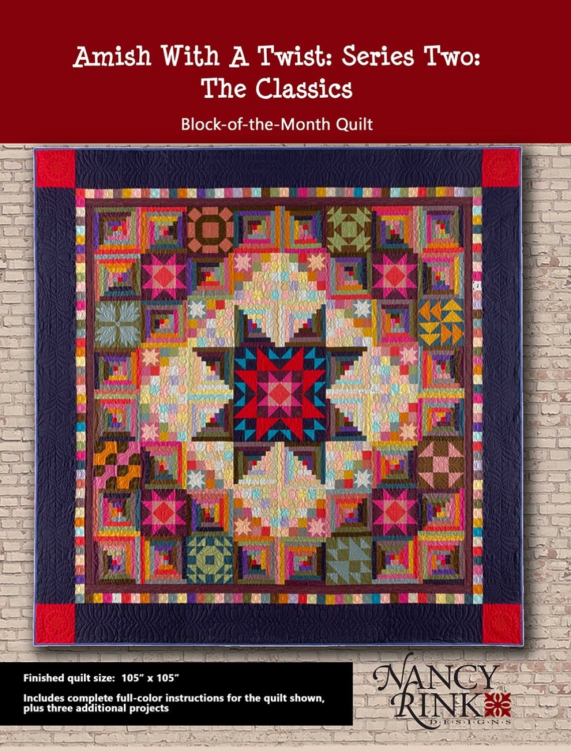 Nancy Rink Designs Amish With A Twist 2 Block Of The Month Pattern New Etsy