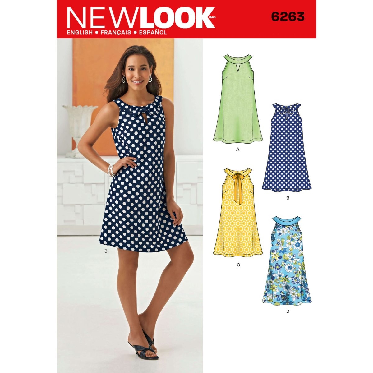 New Look Sewing Pattern N6263 Misses A Line Dress Sewdirect Australia New Look Sewing Pattern N6263 Misses A Line Dress Sewdirect Australia