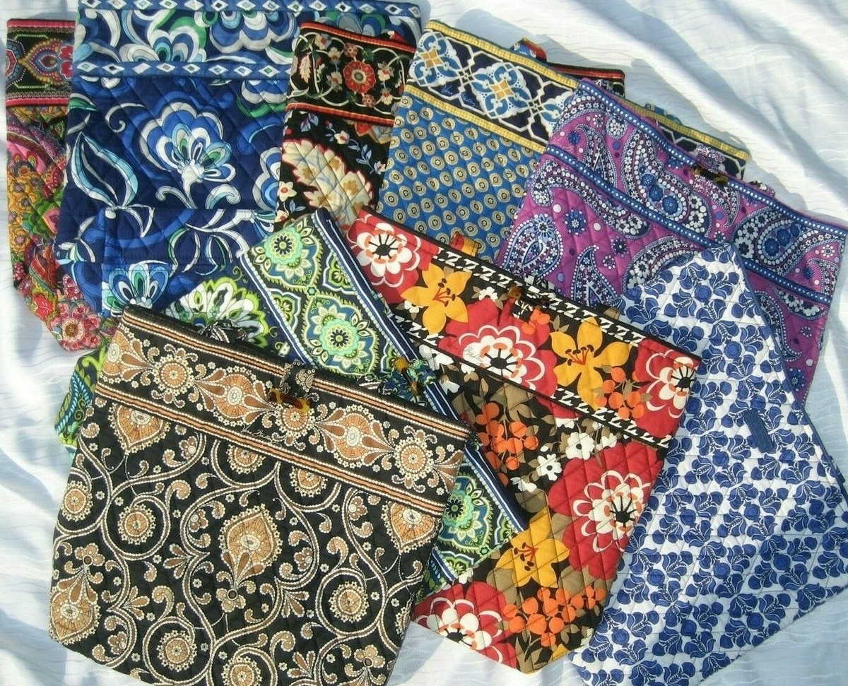 New Vera Bradley Classic Toggle Tote Cotton Lining Quilted Retired Patterns EBay de