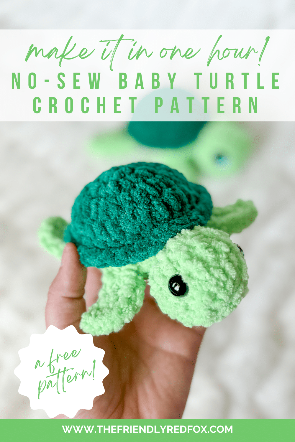 No Sew Crochet Baby Turtle Pattern