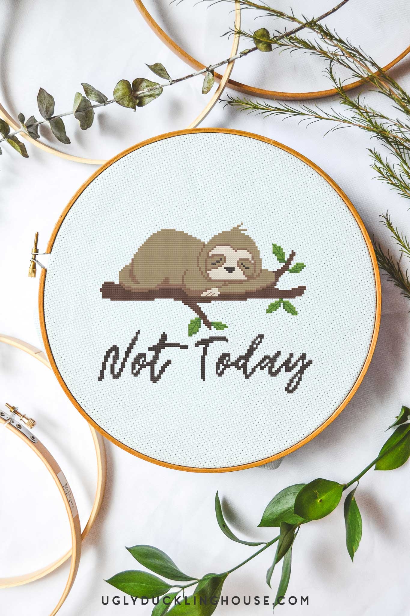 Not Today Sloth Free Cross Stitch Pattern Ugly Duckling House Not Today Sloth Free Cross Stitch Pattern Ugly Duckling House