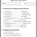Nouns Verbs Adjectives Skoolon Worksheets Library
