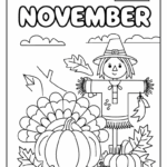 November Coloring Pages 6 Free Printable PDF Pages Easy Coloring Pages For Kids
