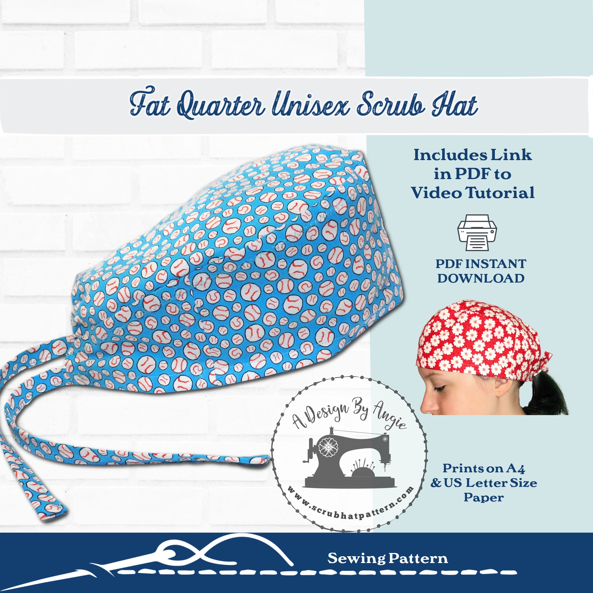 scrub hat sewing pattern scrub hat sewing pattern