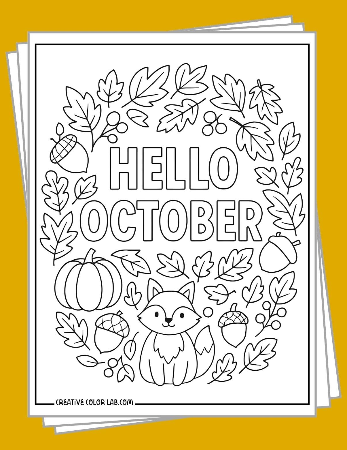 October Coloring Pages For Fall