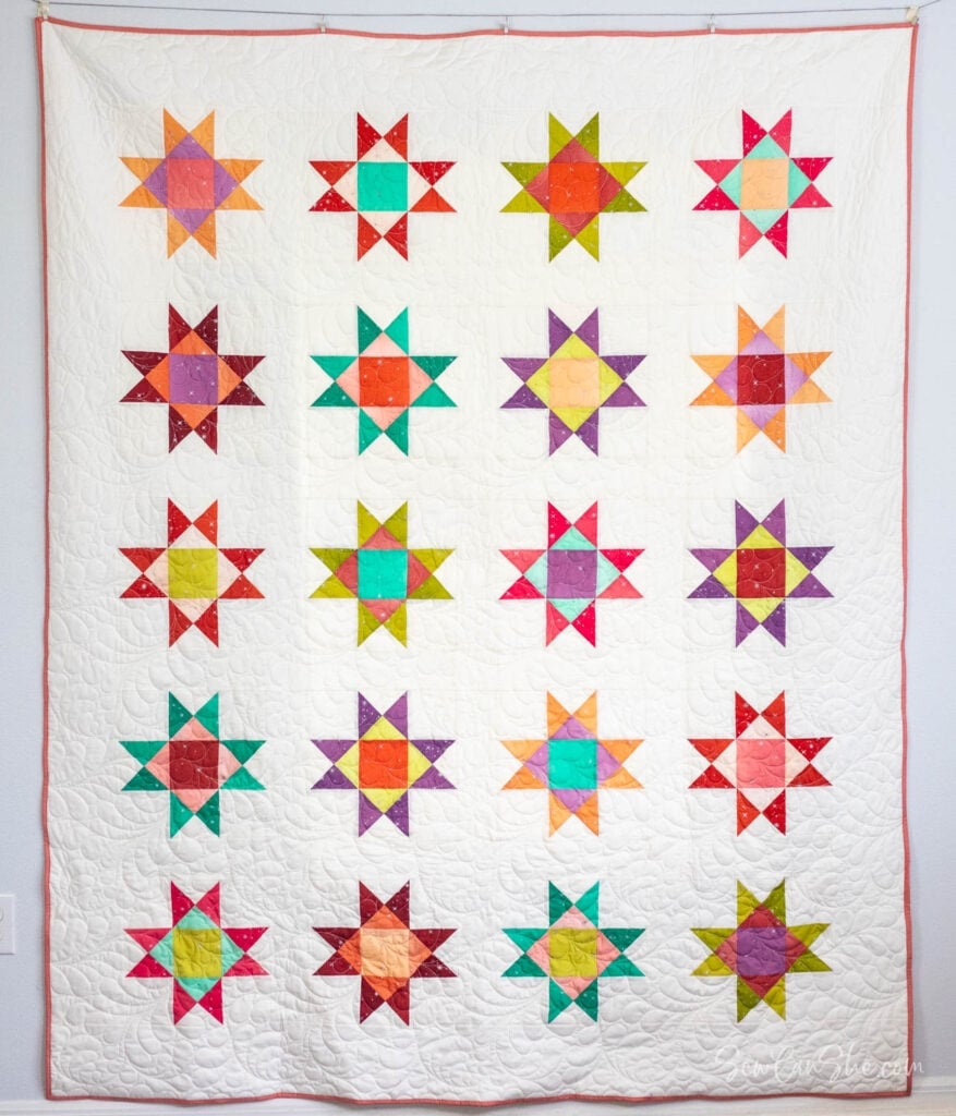 Ohio Star Quilt Pattern Using 7 Fat Quarters 