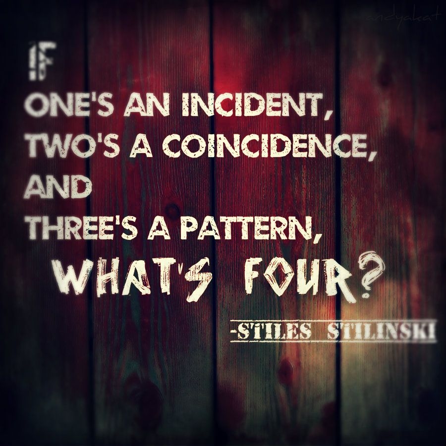 One Is A Coincidence Two Is A Pattern Www lx iriss uk One Is A Coincidence Two Is A Pattern Www lx iriss uk