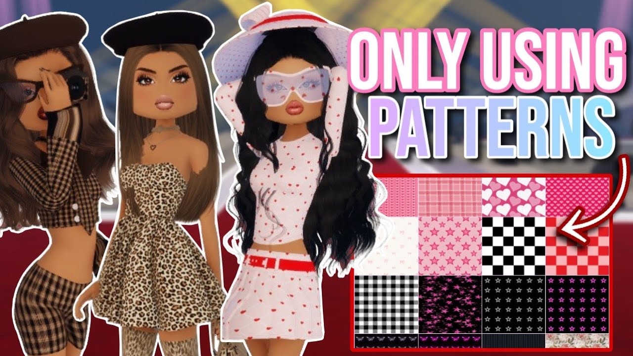 ONLY USING PATTERNS IN DRESS TO IMPRESS Roblox Dress To Impress YouTube